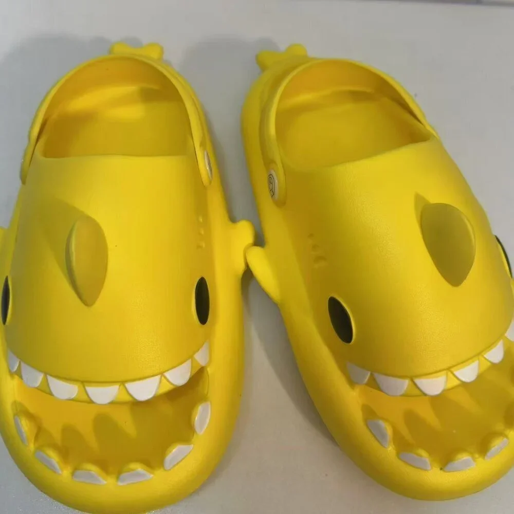 Size14-14.5 LittKids Shark Slides Boys Girls Toddlers Cloud Slides Cute Cartoon - Picture 7 of 9